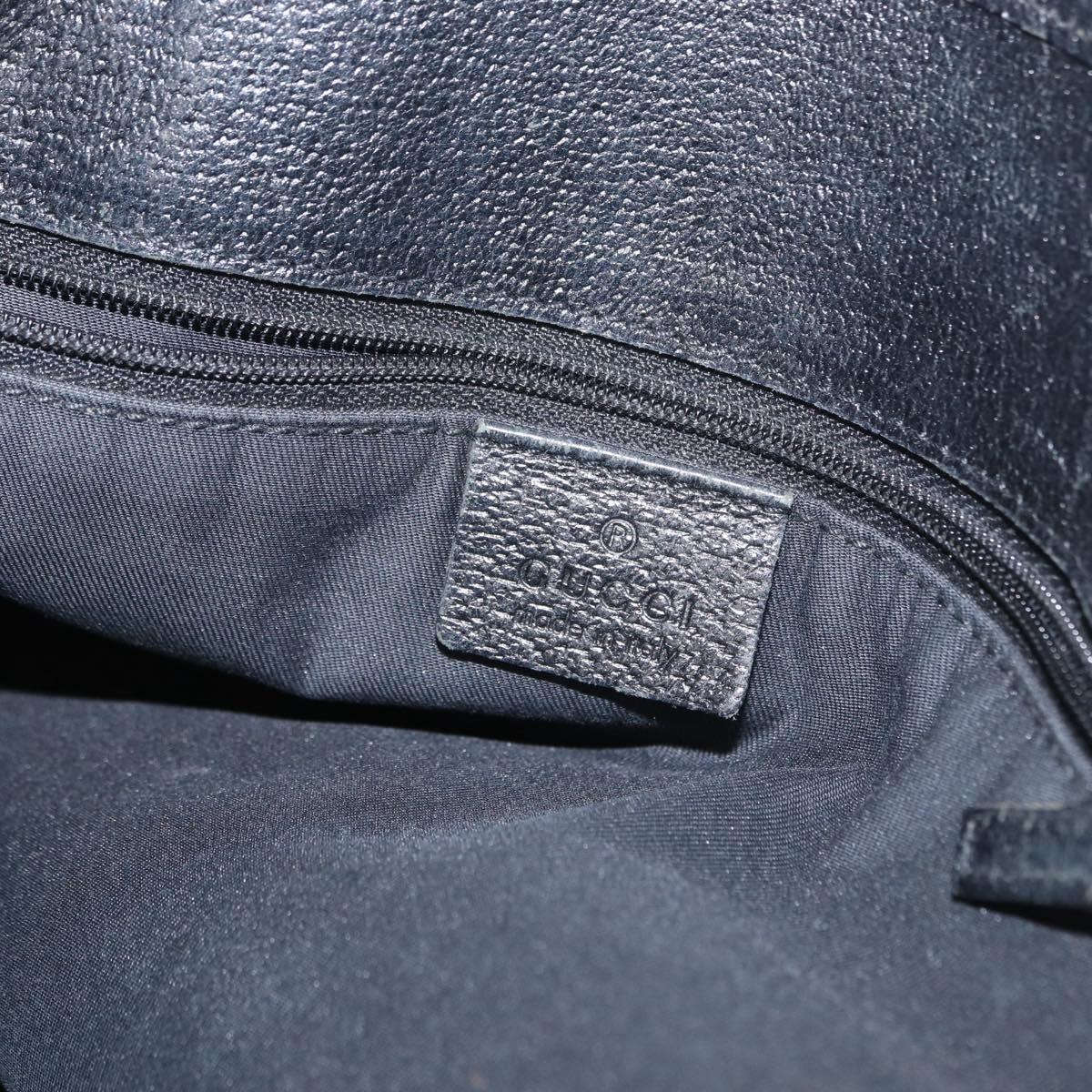 GUCCI GG Canvas Tote Bag Black Silver 120836 Auth 155197