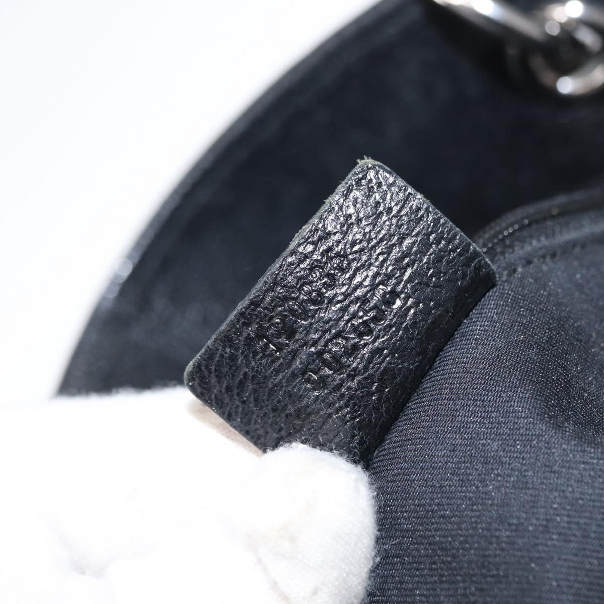 GUCCI GG Canvas Tote Bag Black Silver 120836 Auth 155197