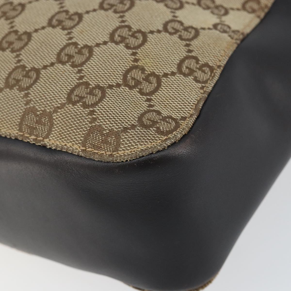 GUCCI Bamboo GG Canvas Hand Bag Beige 002 1061 Auth 155200