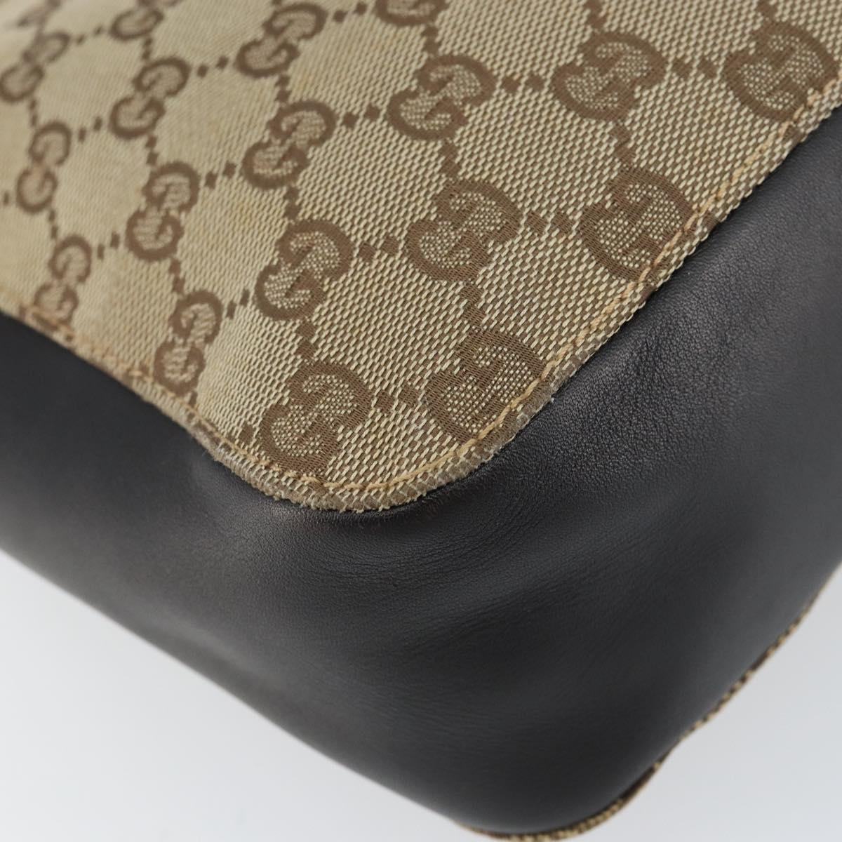 GUCCI Bamboo GG Canvas Hand Bag Beige 002 1061 Auth 155200