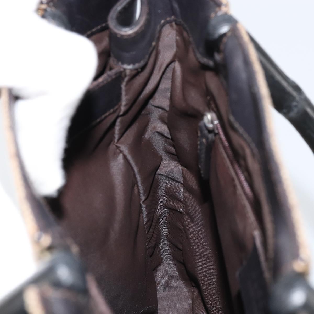 GUCCI Bamboo GG Canvas Hand Bag Beige 002 1061 Auth 155200