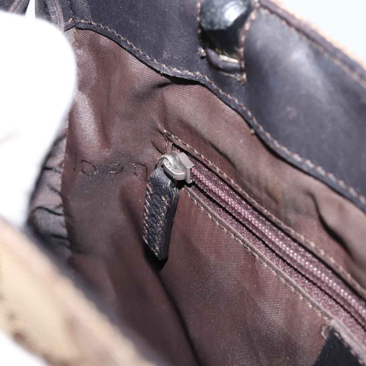 GUCCI Bamboo GG Canvas Hand Bag Beige 002 1061 Auth 155200