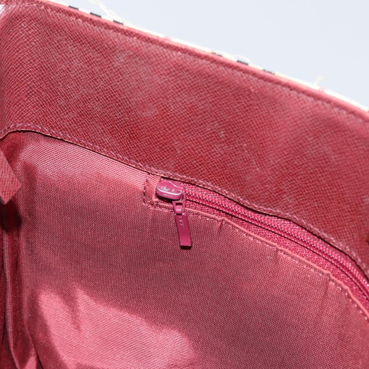 BURBERRY Nova Check Tote Bag Canvas Beige Gold Auth 155202