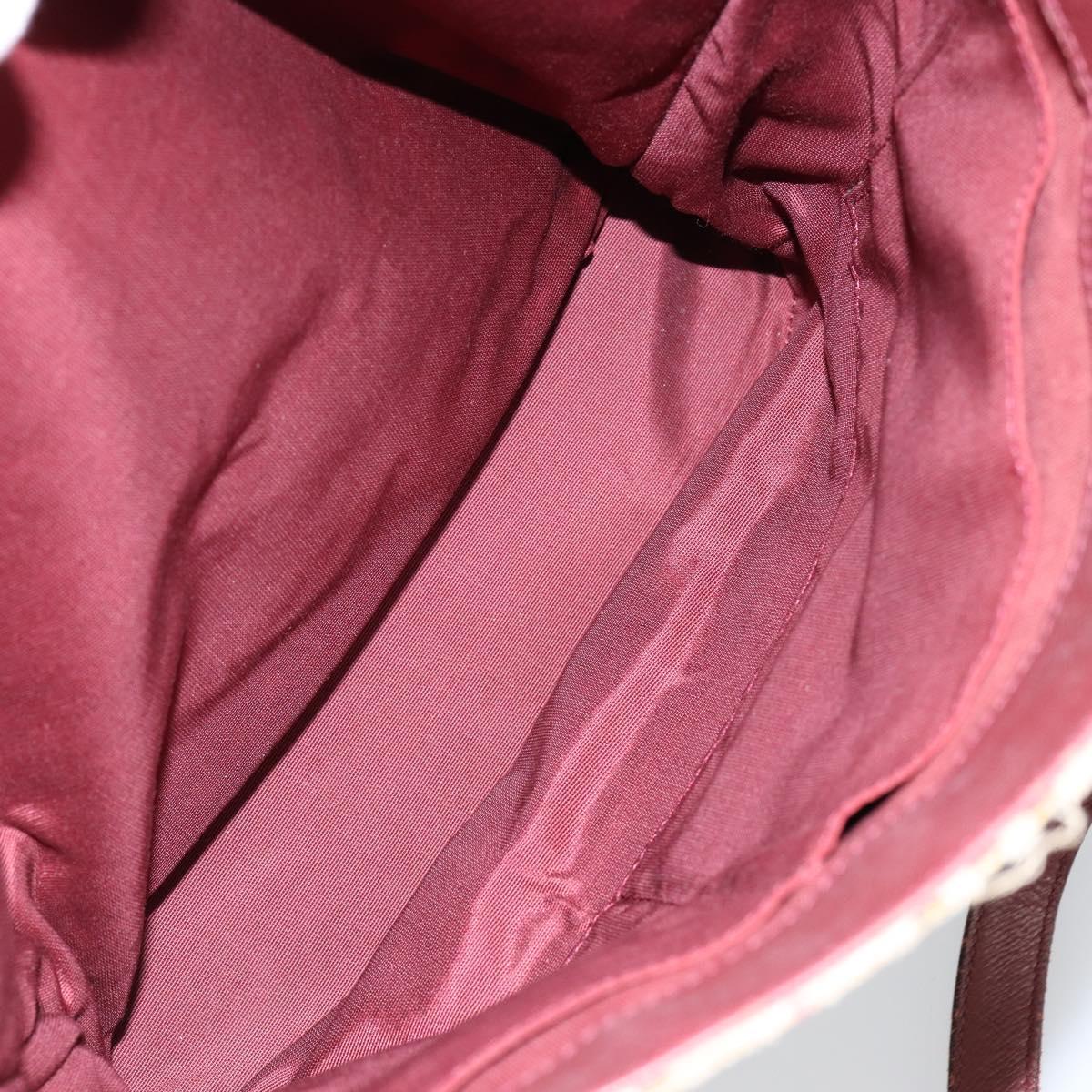 BURBERRY Nova Check Tote Bag Canvas Beige Gold Auth 155202