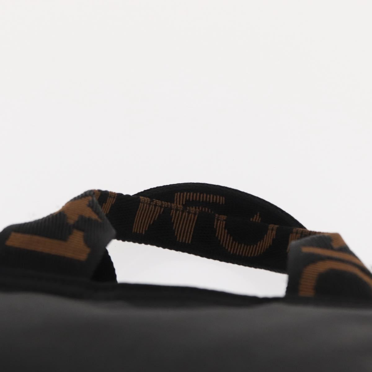 FENDI Hand Bag Nylon Black Auth 155203