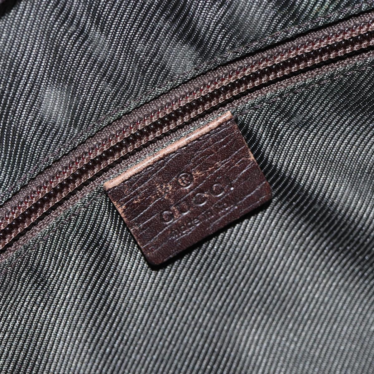 GUCCI GG Supreme Shoulder Bag PVC Beige Silver 114291 Auth 155206