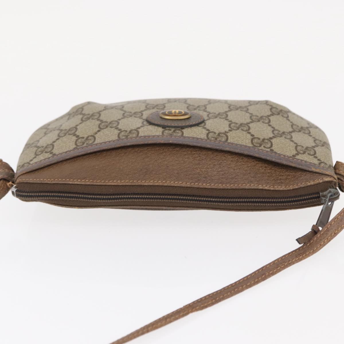GUCCI GG Supreme Shoulder Bag PVC Beige 904 02 020 Auth 155207
