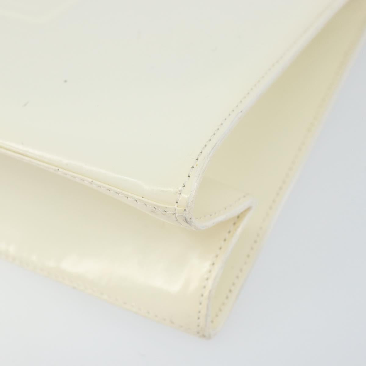 GUCCI Shoulder Bag Patent leather White 001 3034 2123 Auth 155209