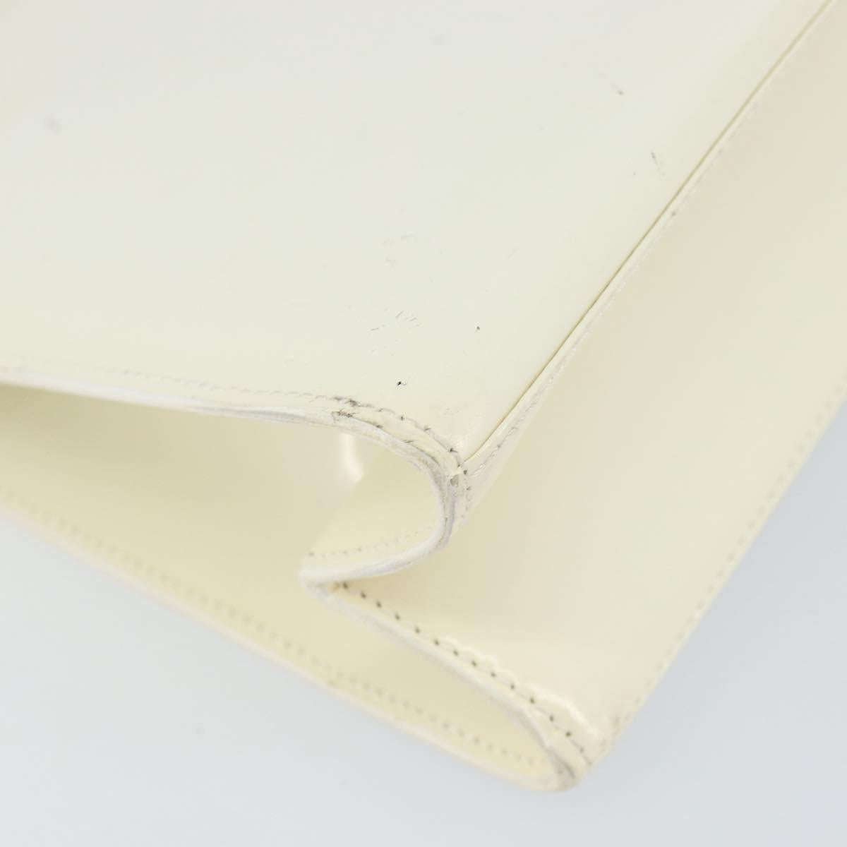 GUCCI Shoulder Bag Patent leather White 001 3034 2123 Auth 155209