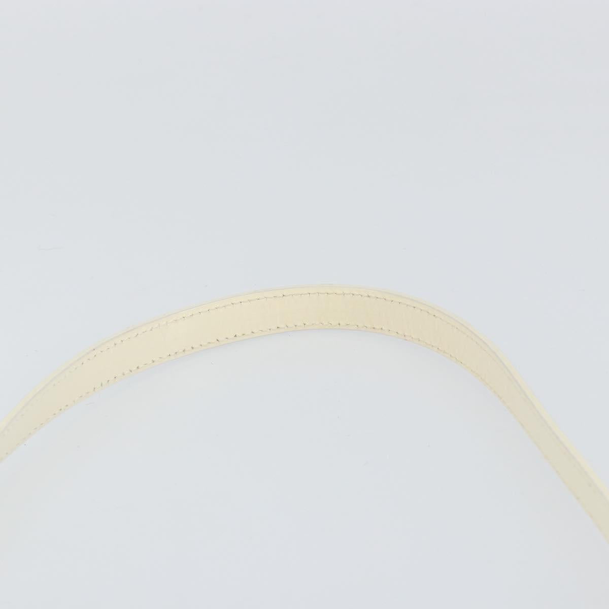 GUCCI Shoulder Bag Patent leather White 001 3034 2123 Auth 155209