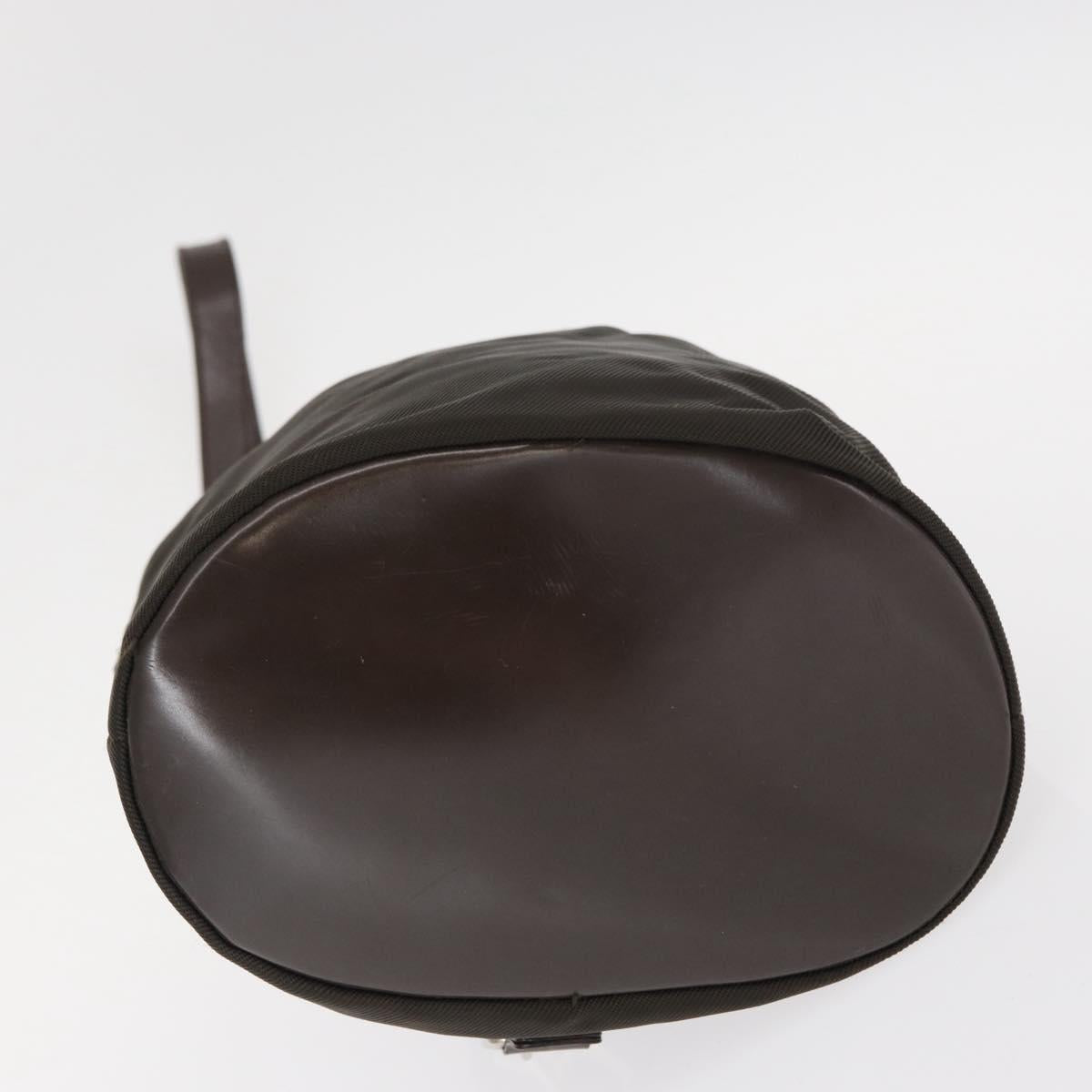 GUCCI Bamboo Hand Bag Nylon 2way Khaki Silver 003 2854 0060 5 Auth 155210