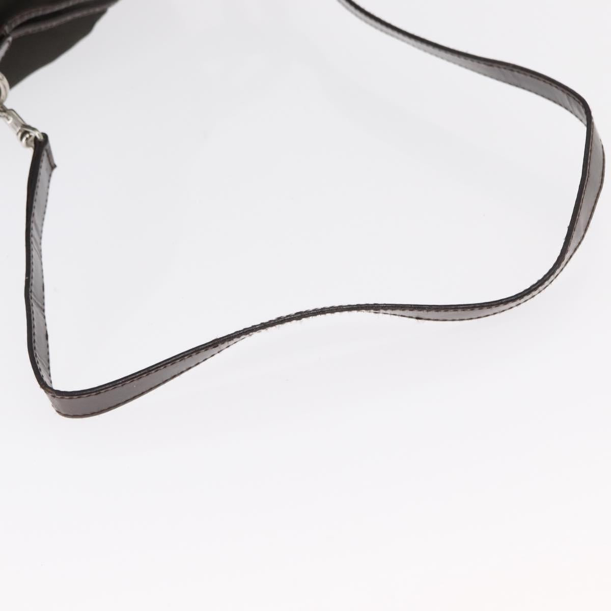 GUCCI Bamboo Hand Bag Nylon 2way Khaki Silver 003 2854 0060 5 Auth 155210