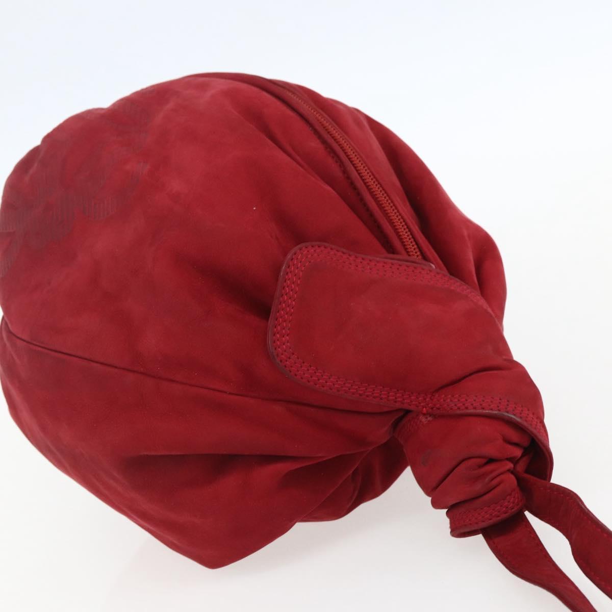 LOEWE Shoulder Bag Suede Red Auth 155213