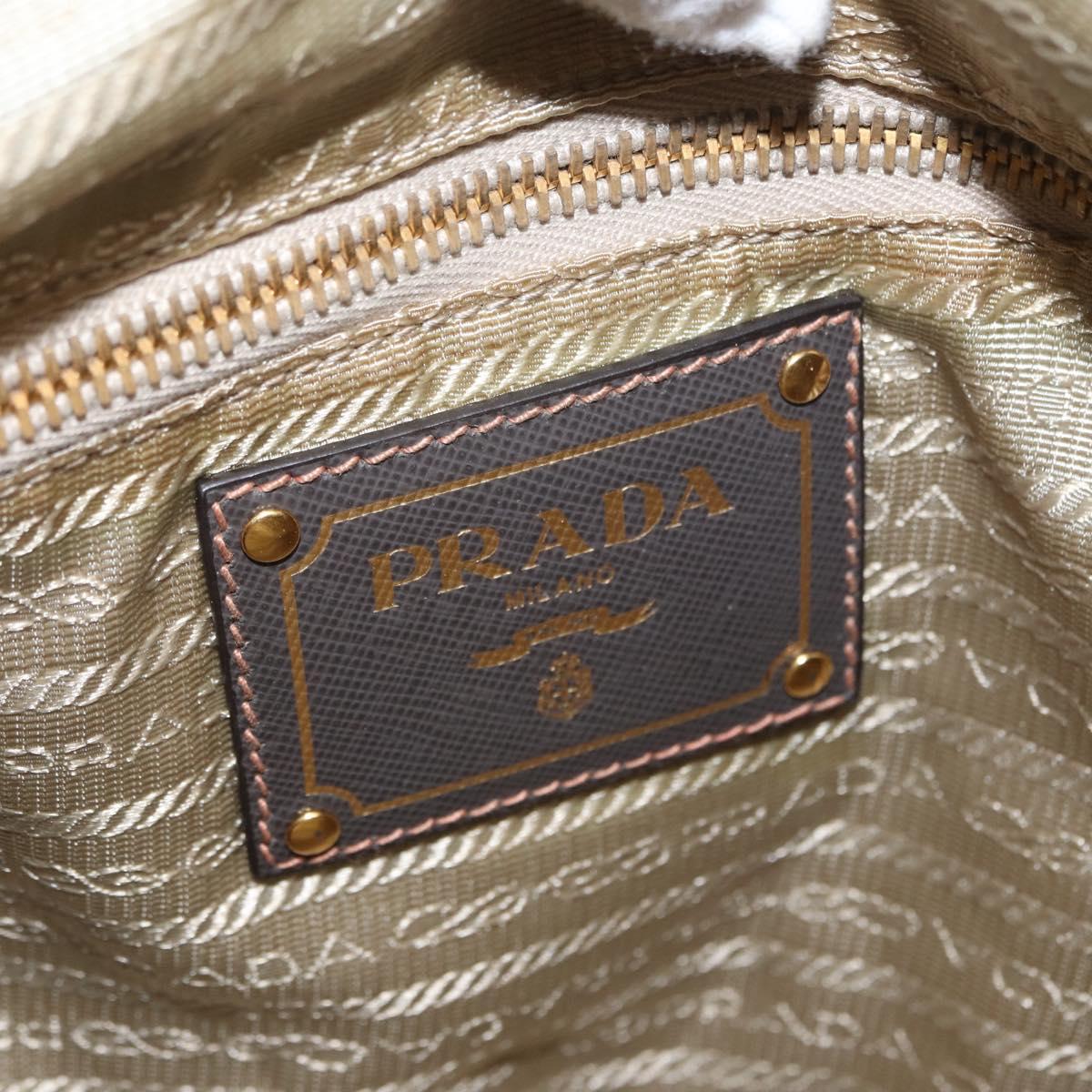 PRADA Shoulder Bag Nylon Green Gold Auth 155214