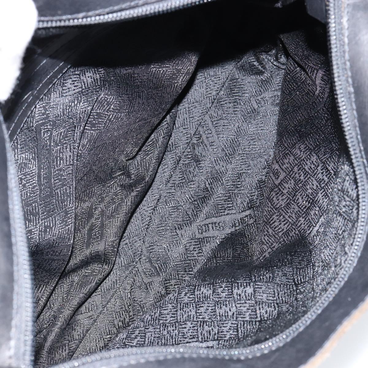 BOTTEGA VENETA Hand Bag Canvas Black Auth 155219