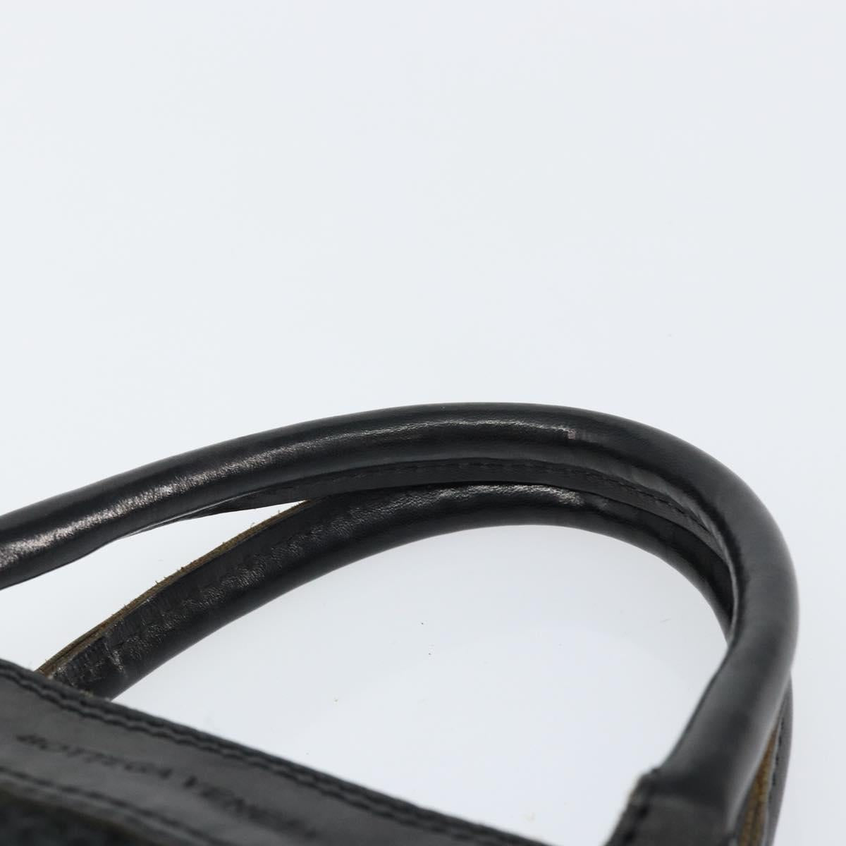 BOTTEGA VENETA Hand Bag Canvas Black Auth 155219