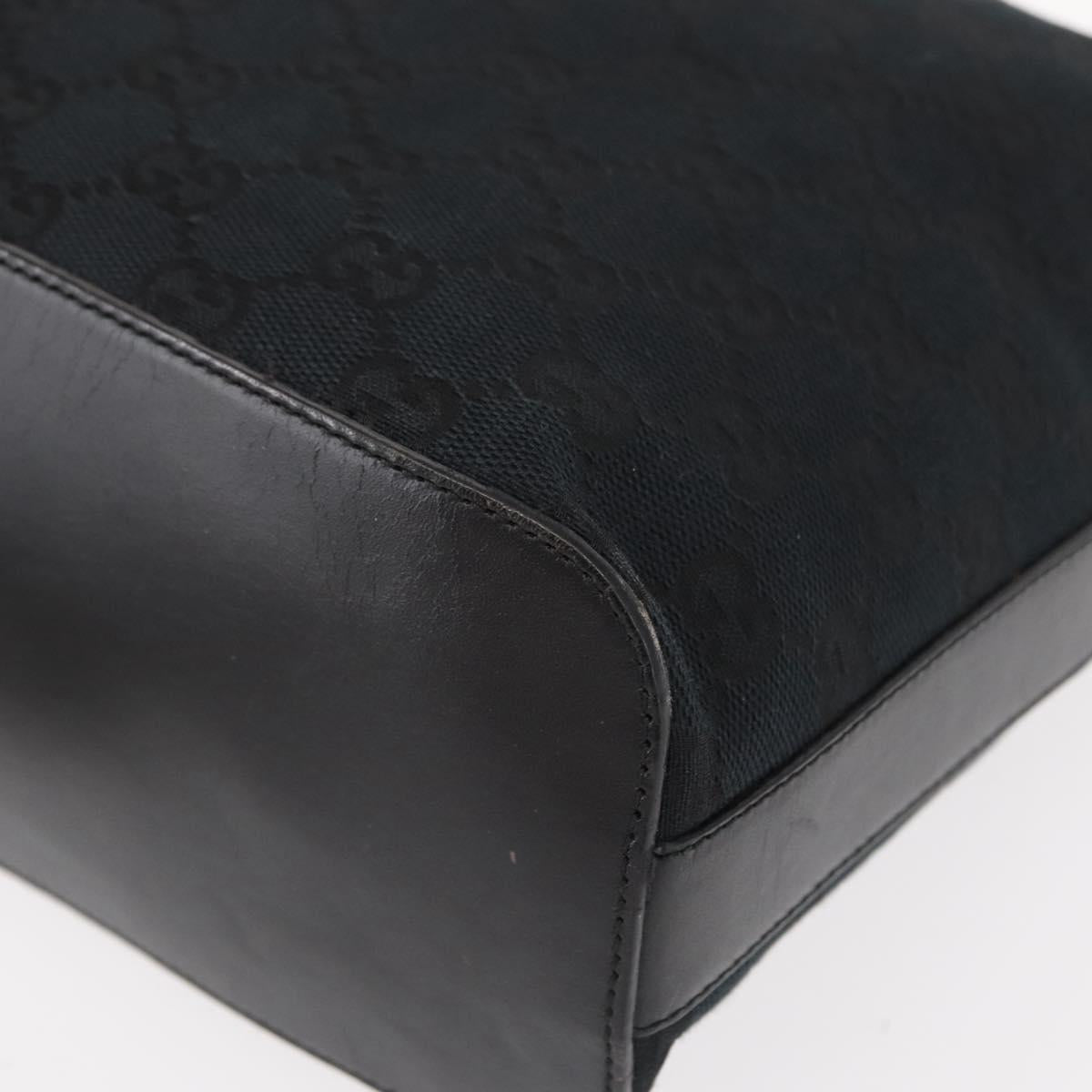 GUCCI GG Canvas Shoulder Bag Black Silver 001 3814 Auth 155222