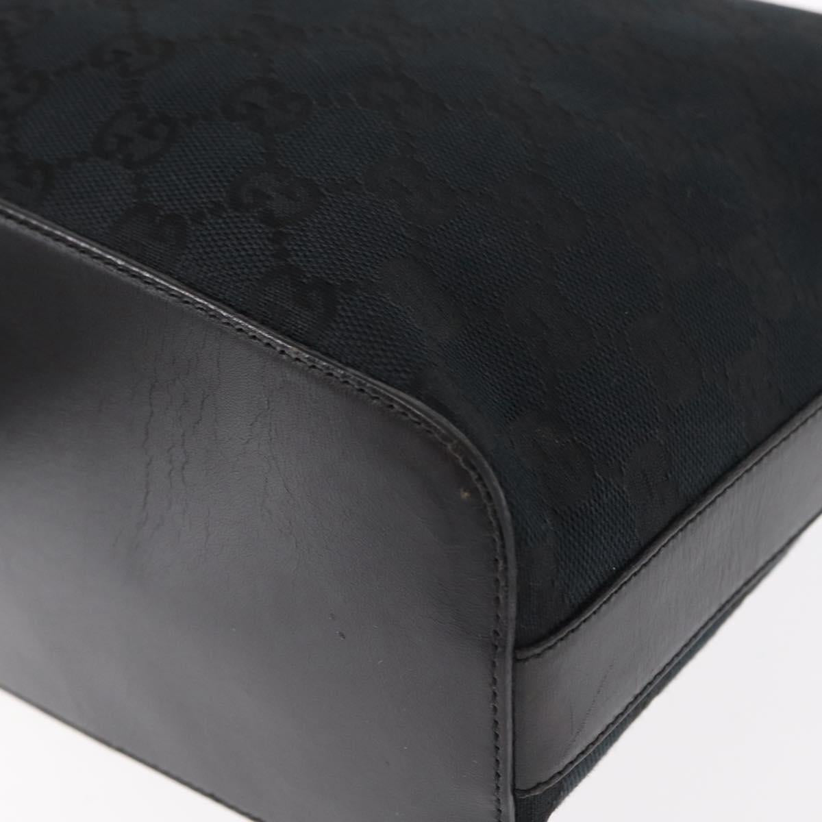 GUCCI GG Canvas Shoulder Bag Black Silver 001 3814 Auth 155222