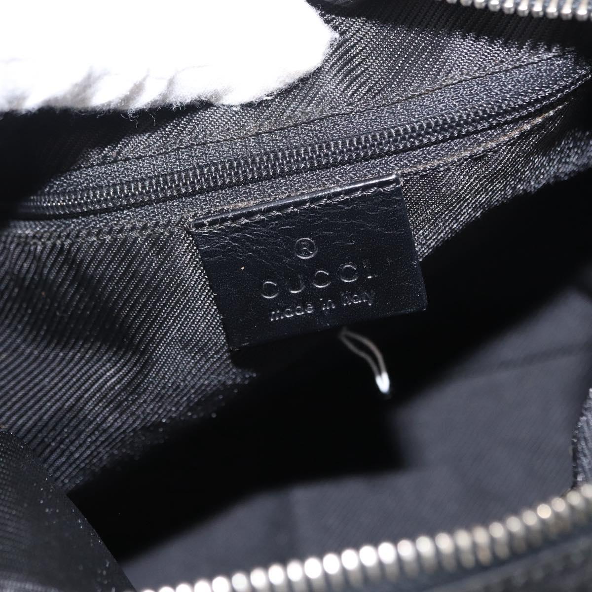 GUCCI GG Canvas Shoulder Bag Black Silver 001 3814 Auth 155222