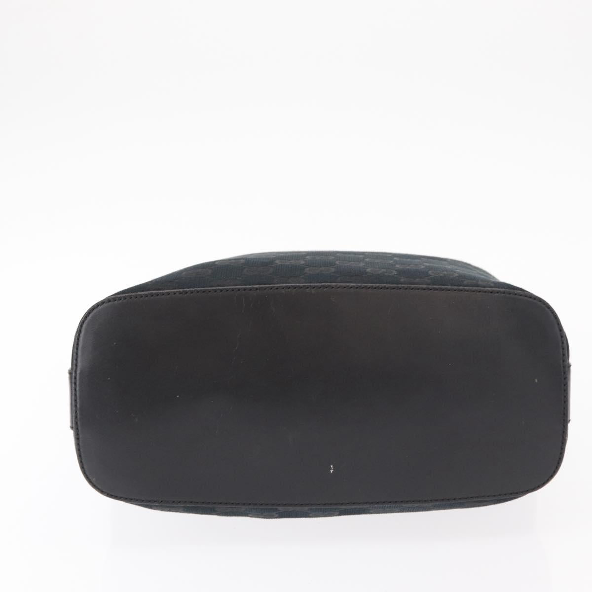 GUCCI GG Canvas Shoulder Bag Black Silver 001 3814 Auth 155222