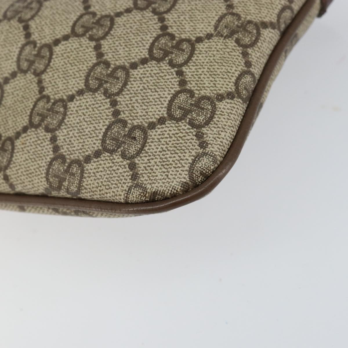 GUCCI GG Supreme Web Sherry Line Shoulder Bag PVC Beige 904 02 047 Auth 155227