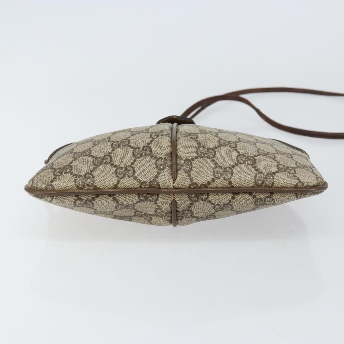 GUCCI GG Supreme Web Sherry Line Shoulder Bag PVC Beige 904 02 047 Auth 155227