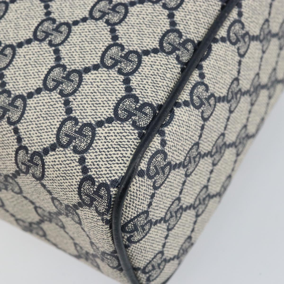 GUCCI GG Supreme Sherry Line Shoulder Bag PVC Red Navy 41 004 4464 Auth 155232