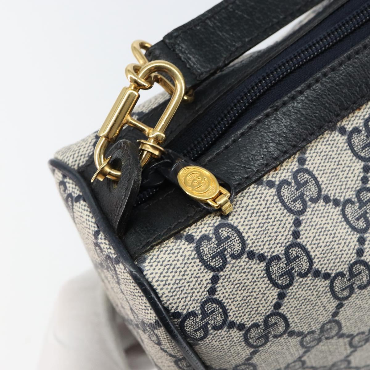 GUCCI GG Supreme Sherry Line Shoulder Bag PVC Red Navy 41 004 4464 Auth 155232