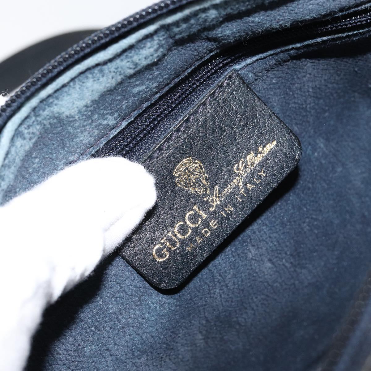 GUCCI GG Supreme Sherry Line Shoulder Bag PVC Red Navy 41 004 4464 Auth 155232