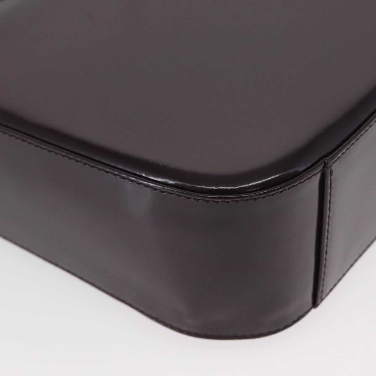 GUCCI Shoulder Bag Enamel Black 007 2023 0249 Auth 155233