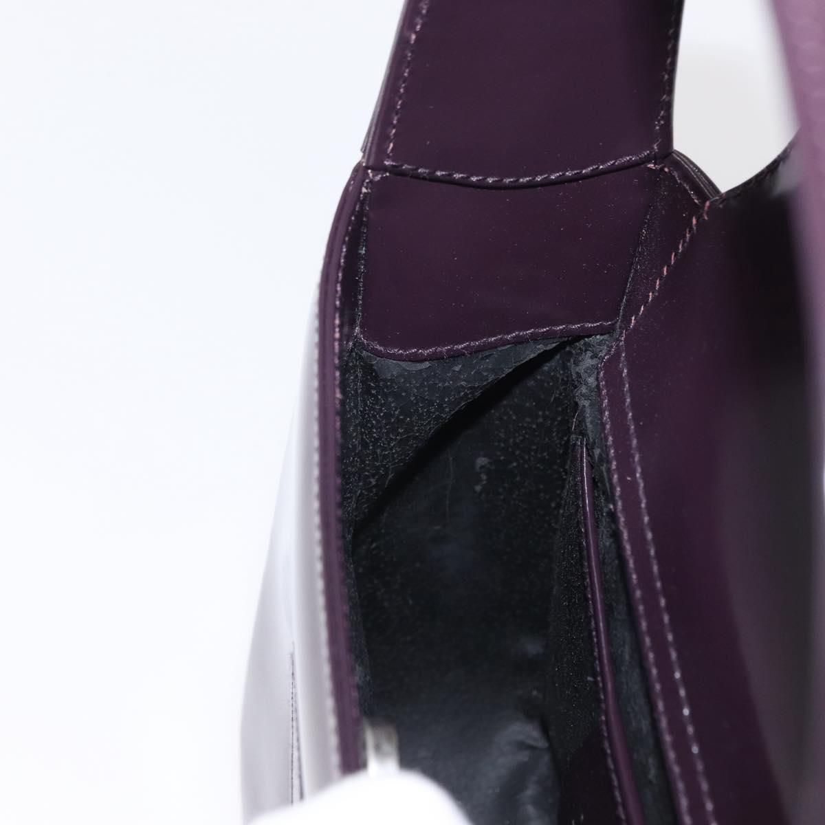 GUCCI Shoulder Bag Enamel Black 007 2023 0249 Auth 155233