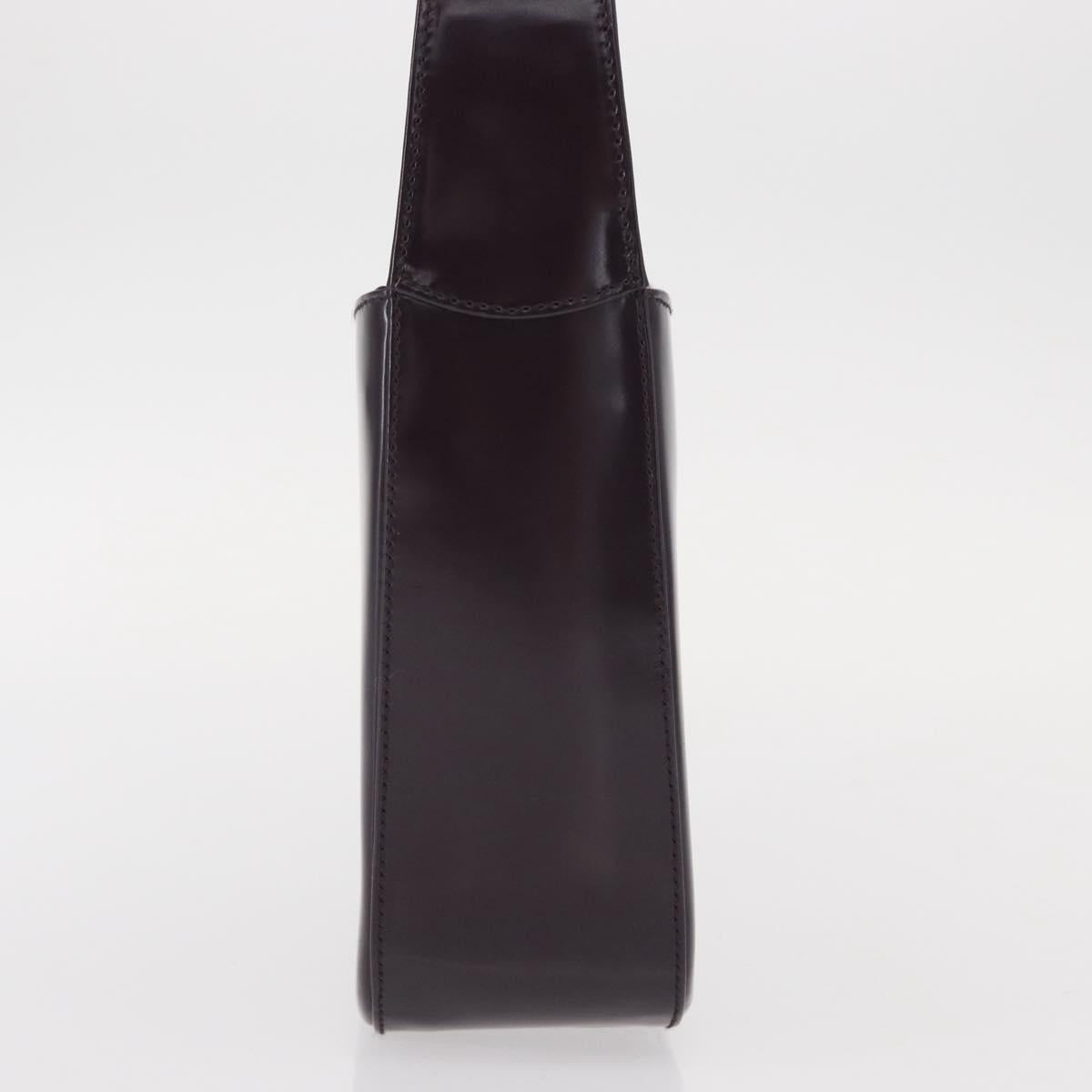 GUCCI Shoulder Bag Enamel Black 007 2023 0249 Auth 155233