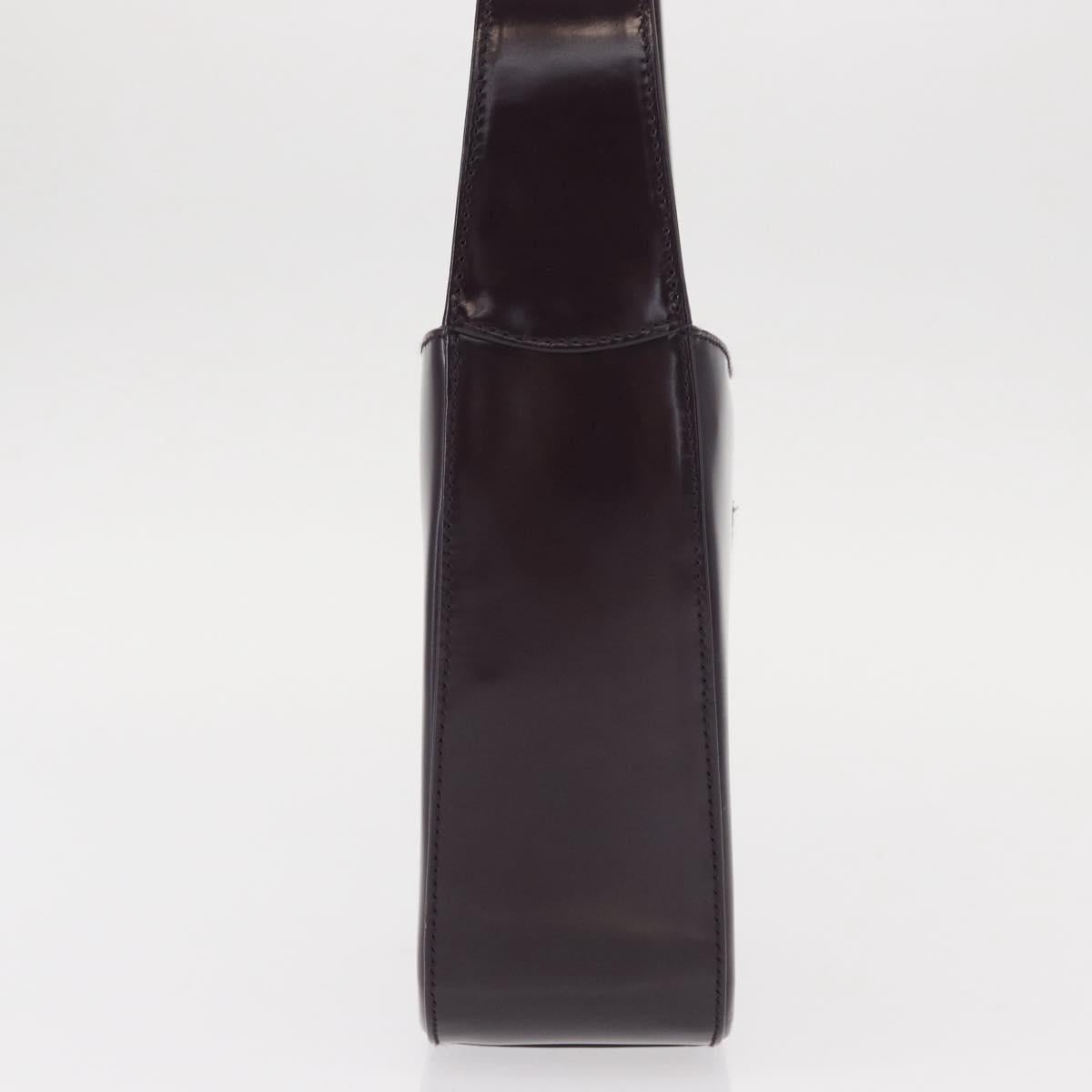 GUCCI Shoulder Bag Enamel Black 007 2023 0249 Auth 155233