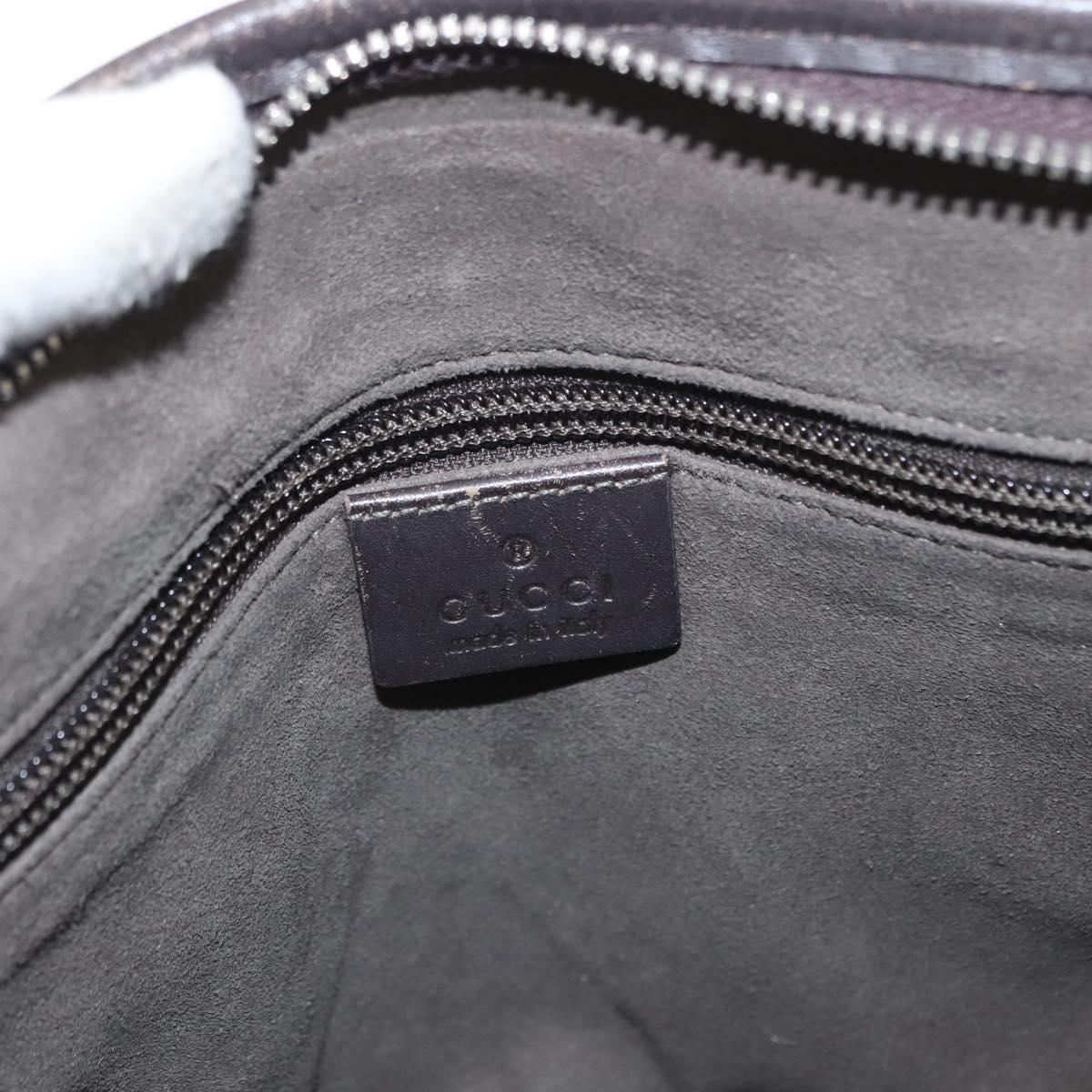 GUCCI GG Supreme Tote Bag PVC Leather 2way Beige Silver 429019 Auth 155234