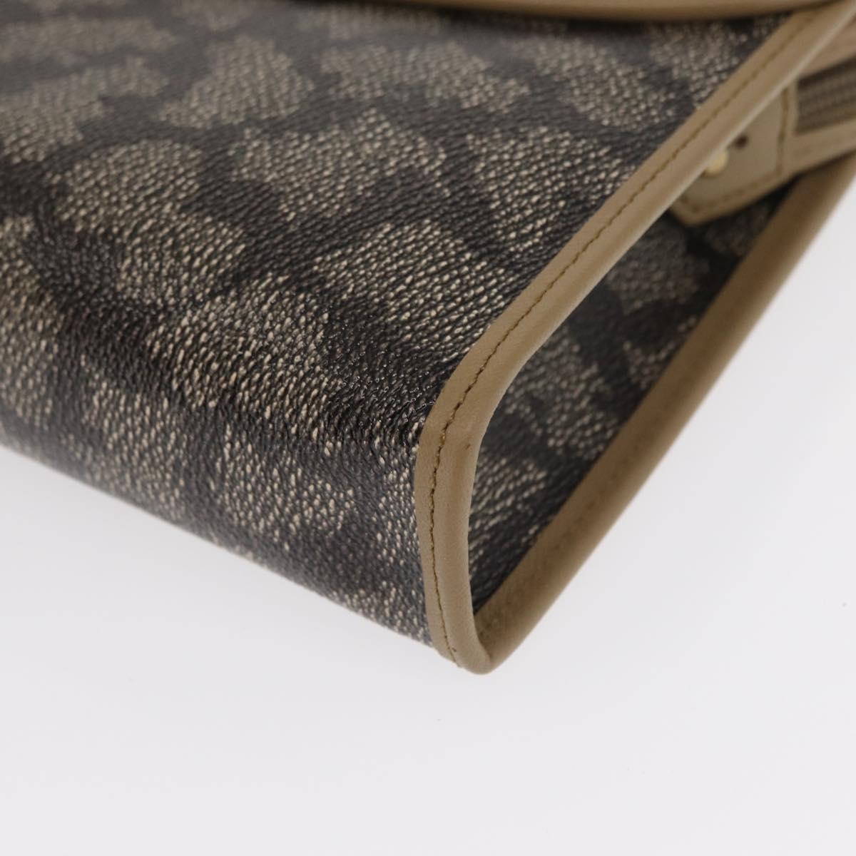 SAINT LAURENT Clutch Bag PVC Leather Beige Auth 155237