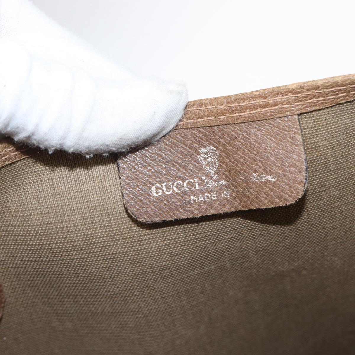 GUCCI GG Supreme Web Sherry Line Bag PVC Beige Red Green 02 003 53 Auth 155240