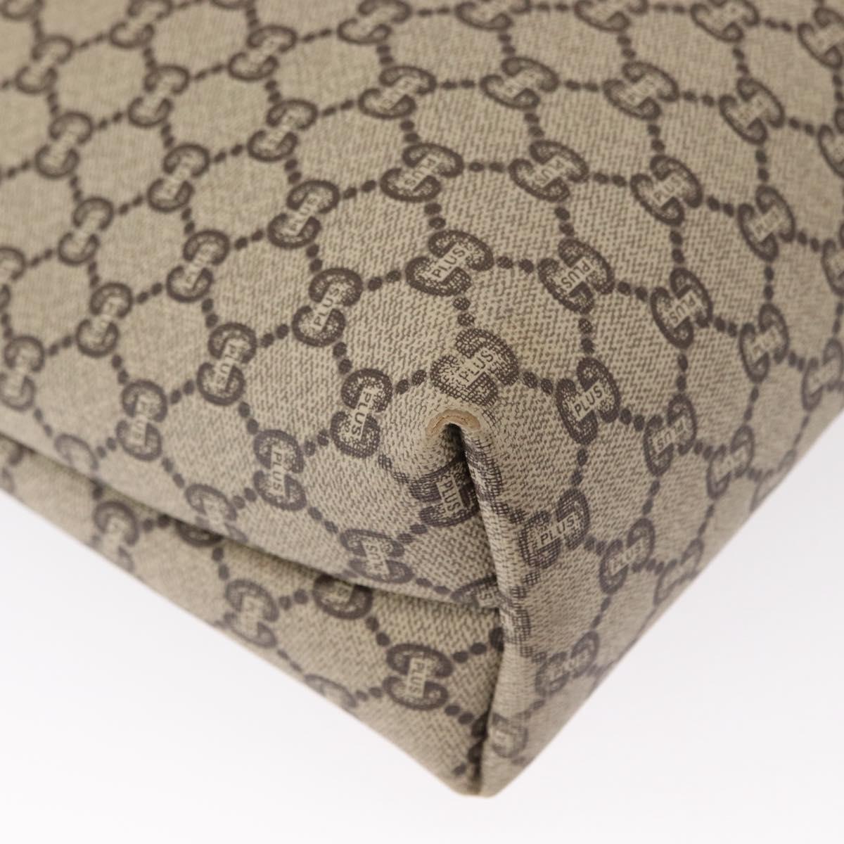 GUCCI GG Plus Supreme Web Sherry Line Tote Bag PVC Beige Red Green Auth 155241