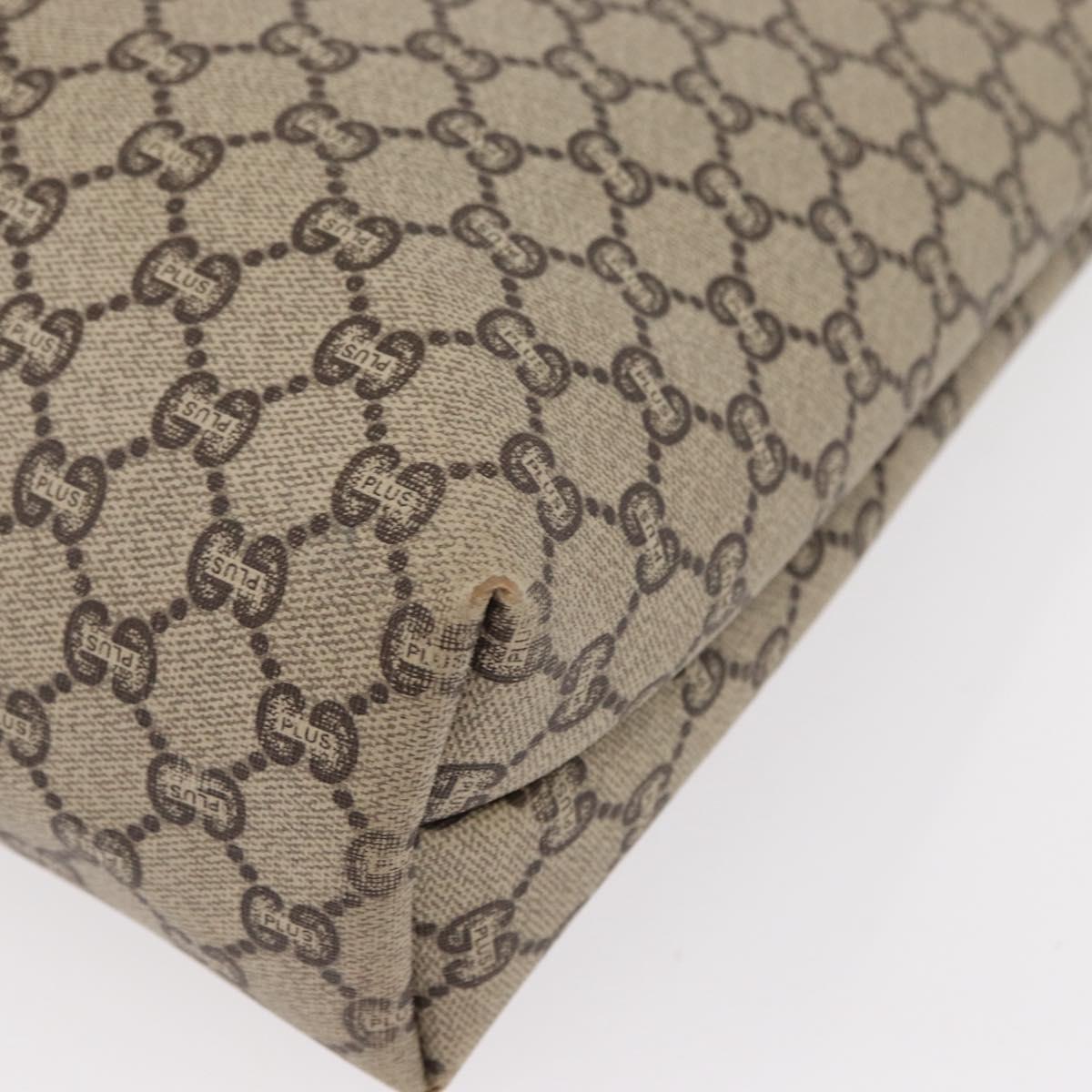 GUCCI GG Plus Supreme Web Sherry Line Tote Bag PVC Beige Red Green Auth 155241