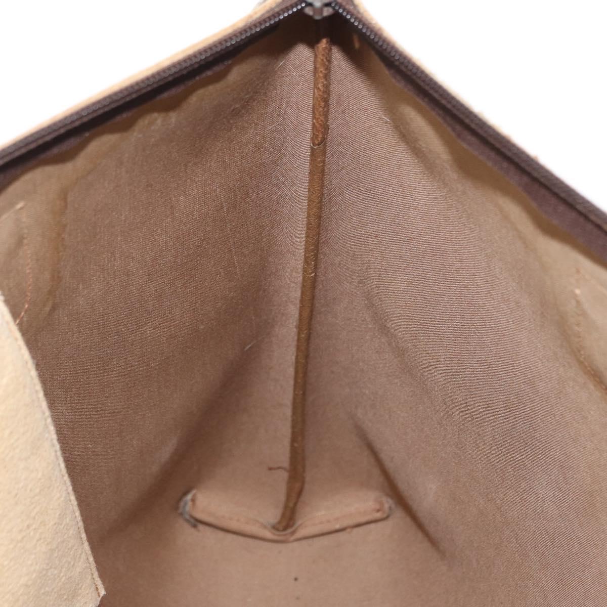 GUCCI GG Plus Supreme Web Sherry Line Tote Bag PVC Beige Red Green Auth 155241