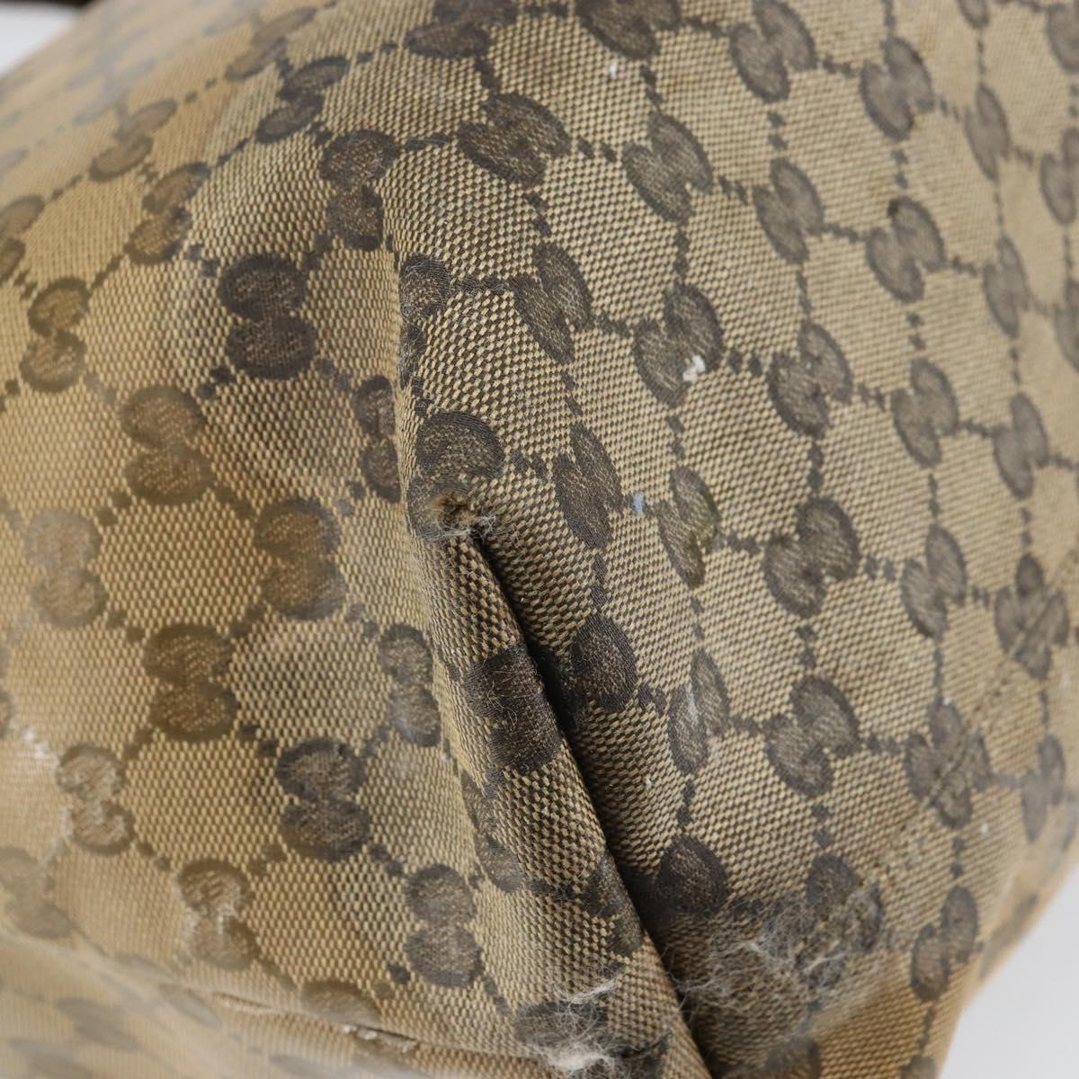 GUCCI GG Crystal Tote Bag Coated Canvas Brown 257298 Auth 155244