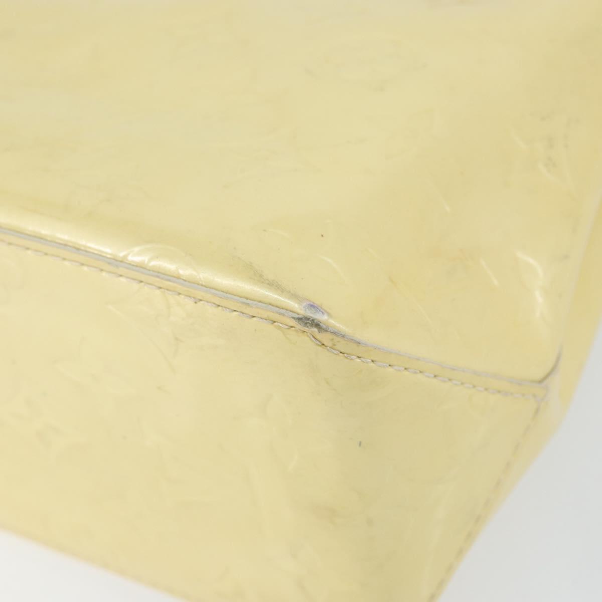 LOUIS VUITTON Monogram Vernis Reade PM Hand Bag Perle M91336 LV Auth 155276