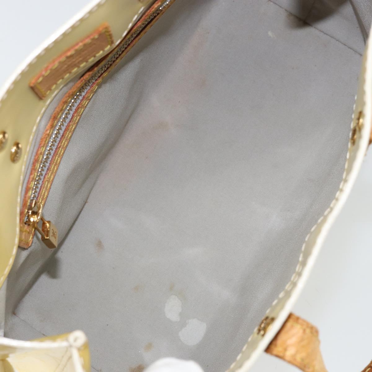 LOUIS VUITTON Monogram Vernis Reade PM Hand Bag Perle M91336 LV Auth 155276