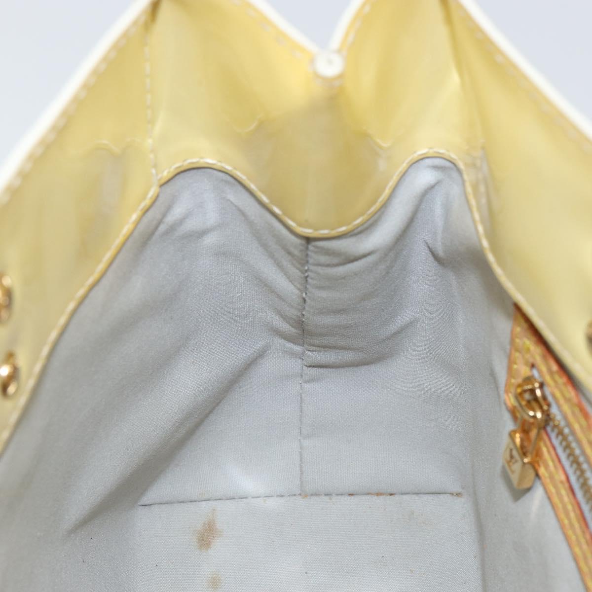 LOUIS VUITTON Monogram Vernis Reade PM Hand Bag Perle M91336 LV Auth 155276