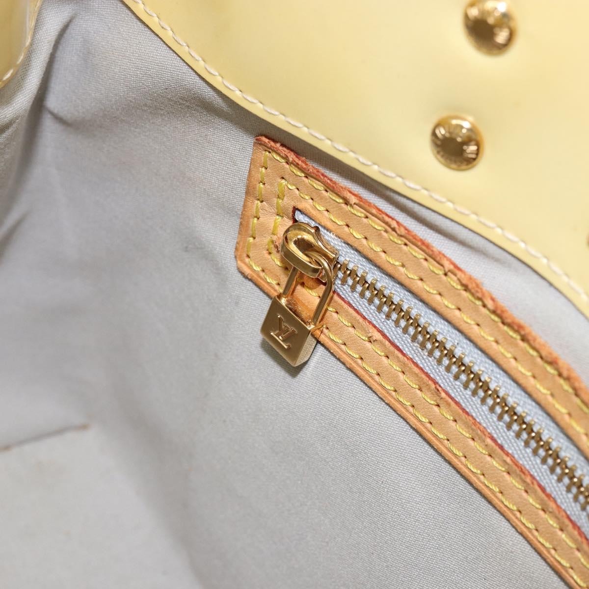 LOUIS VUITTON Monogram Vernis Reade PM Hand Bag Perle M91336 LV Auth 155276