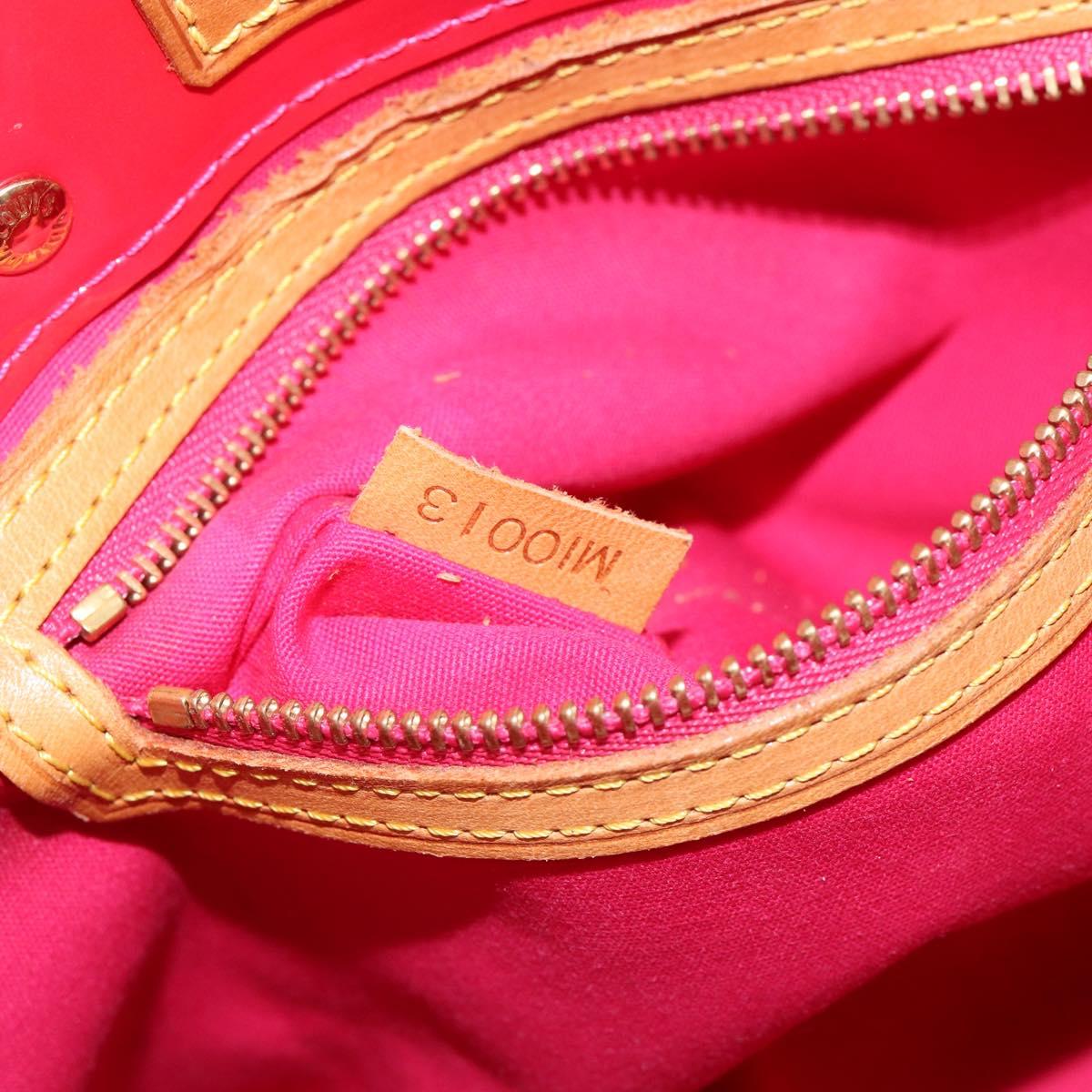 LOUIS VUITTON Monogram Vernis Reade PM Bag Fuchsia Pink M91221 LV Auth 155277