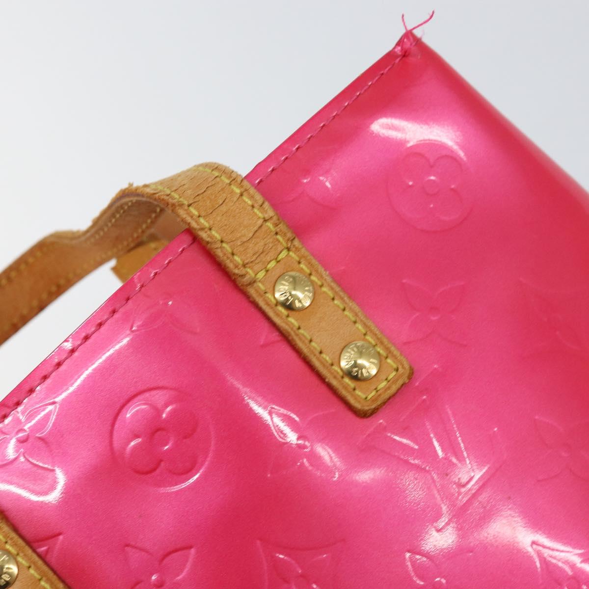 LOUIS VUITTON Monogram Vernis Reade PM Bag Fuchsia Pink M91221 LV Auth 155277