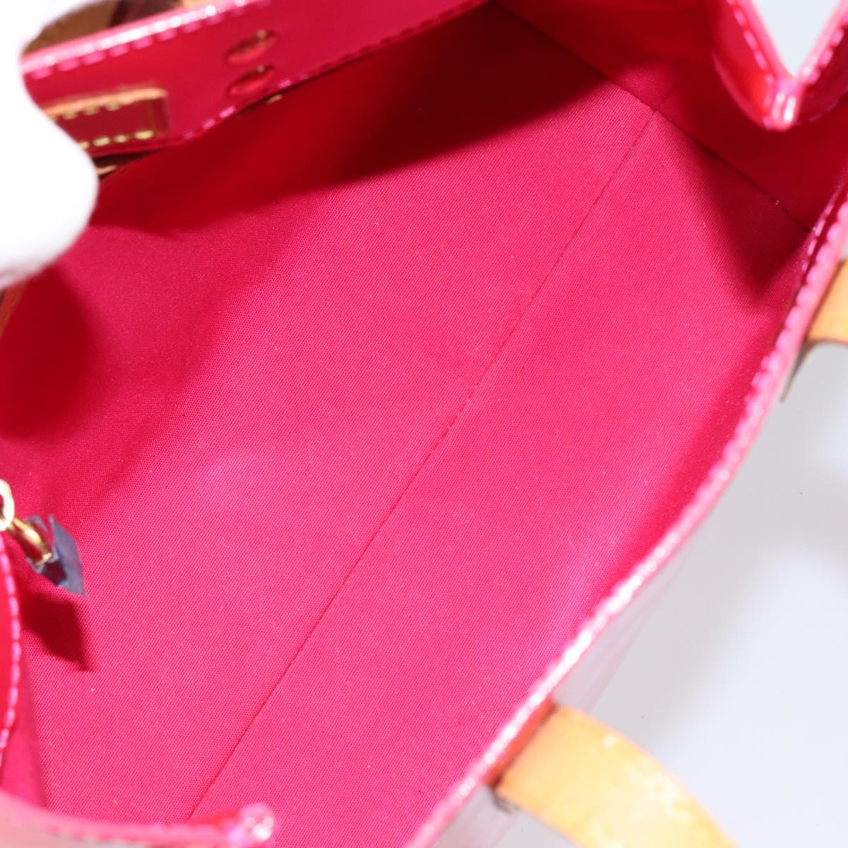 LOUIS VUITTON Monogram Vernis Reade PM Bag Fuchsia Pink M91221 LV Auth 155277