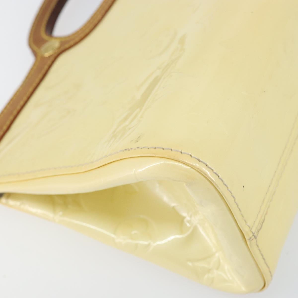 LOUIS VUITTON Monogram Vernis Roxbury Drive Hand Bag Perle M91374 LV Auth 155278