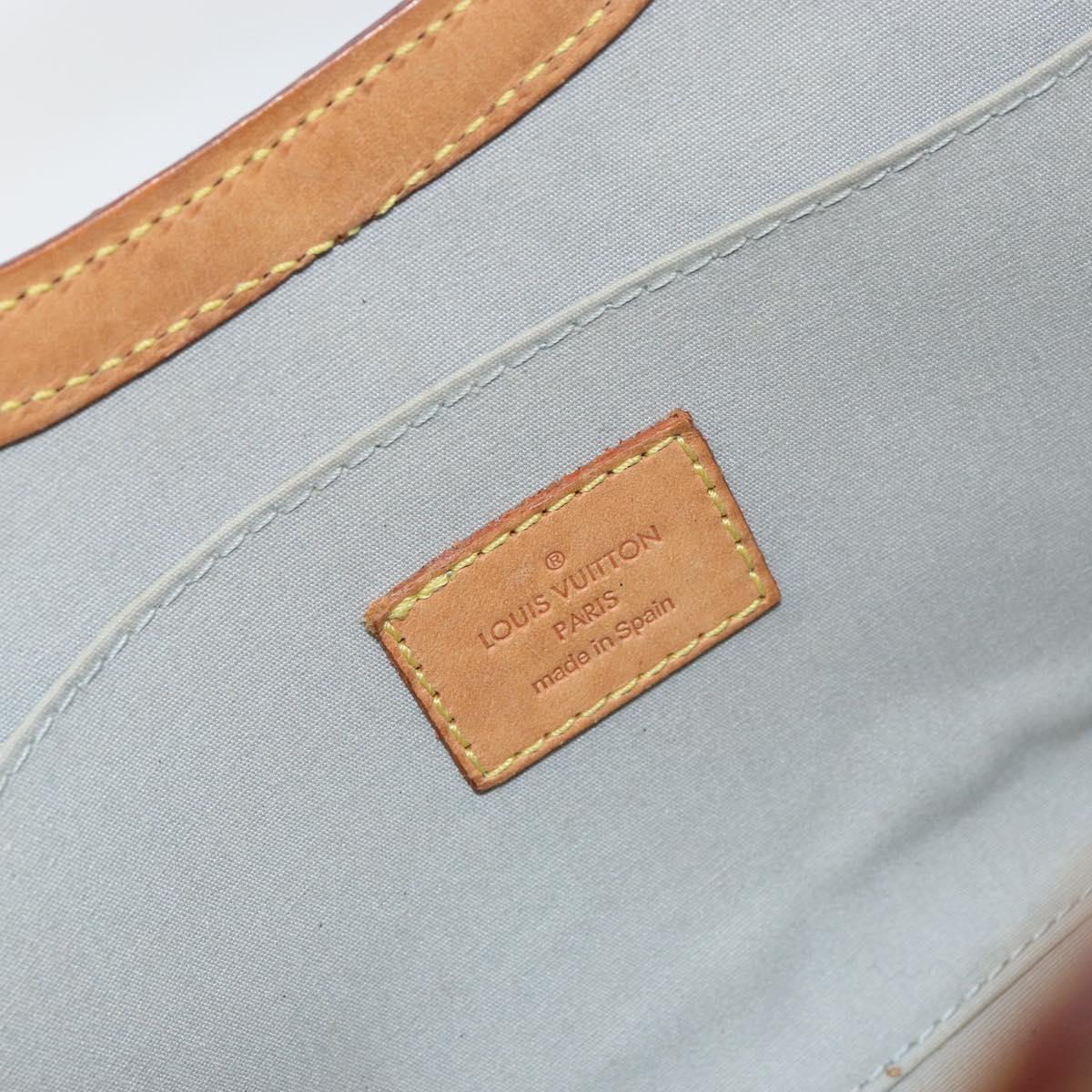 LOUIS VUITTON Monogram Vernis Roxbury Drive Hand Bag Perle M91374 LV Auth 155278