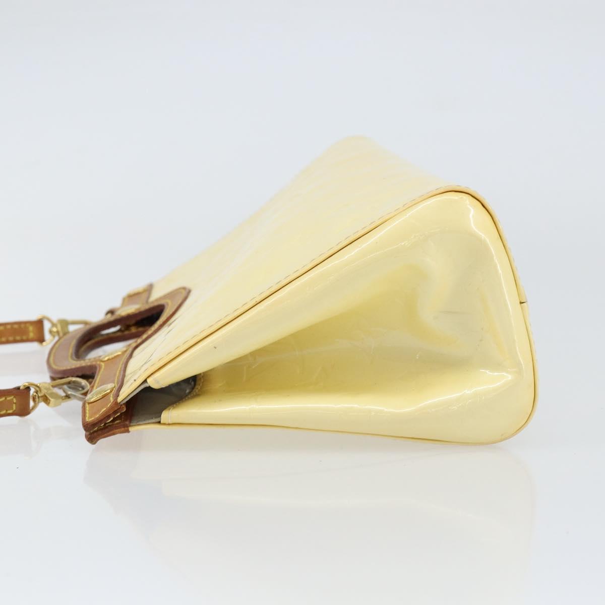 LOUIS VUITTON Monogram Vernis Roxbury Drive Hand Bag Perle M91374 LV Auth 155278